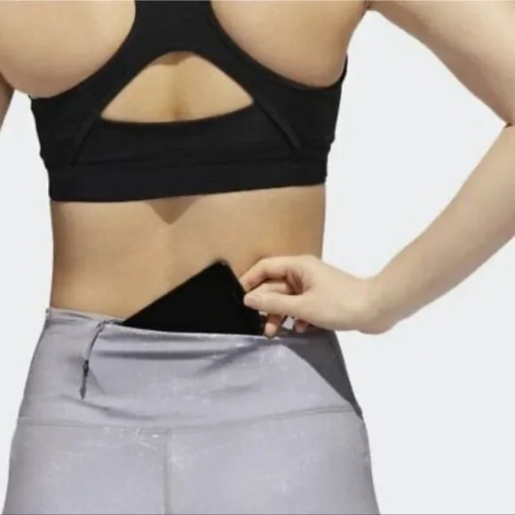 Adidas How We Do TGT Gray Speck Leggings Size S Running - Picture 3 of 11